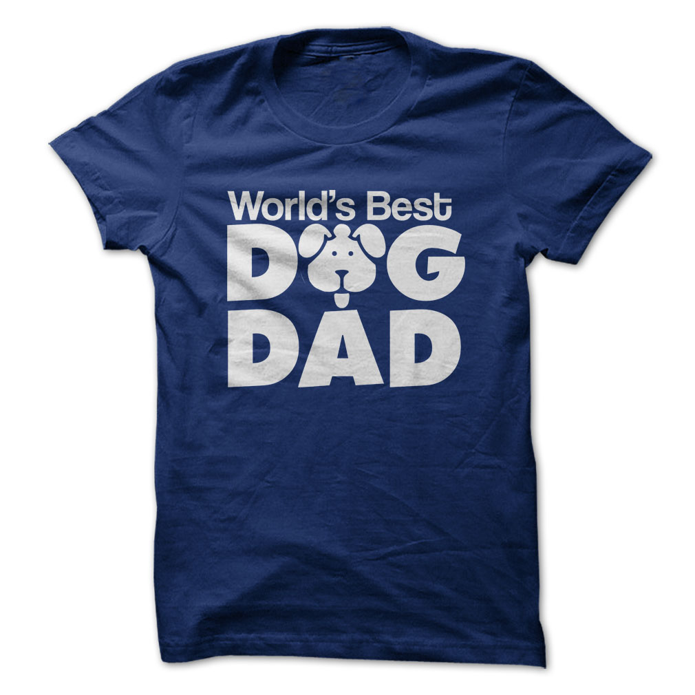World's best dog dad fitted ladies tee