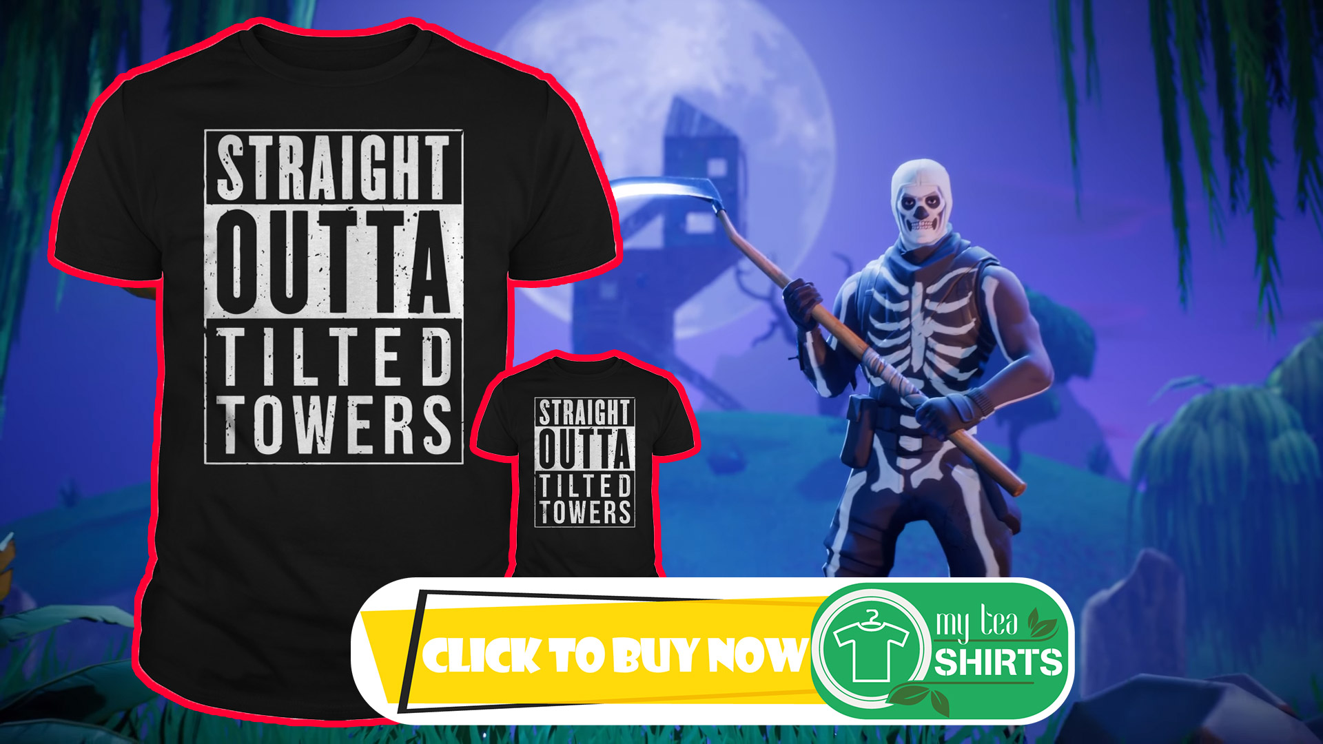 Fortnite Battle Royale Straight Outta Tilted Towers Shirt, Sweat Shirt, Guy Tee