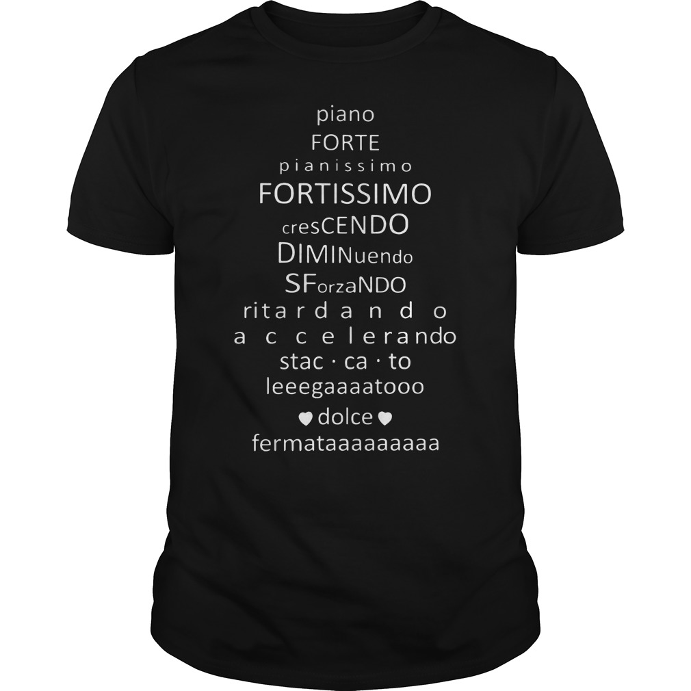 Funny music Theory Forte Pianissimo shirt, Funny music Theory Forte shirt