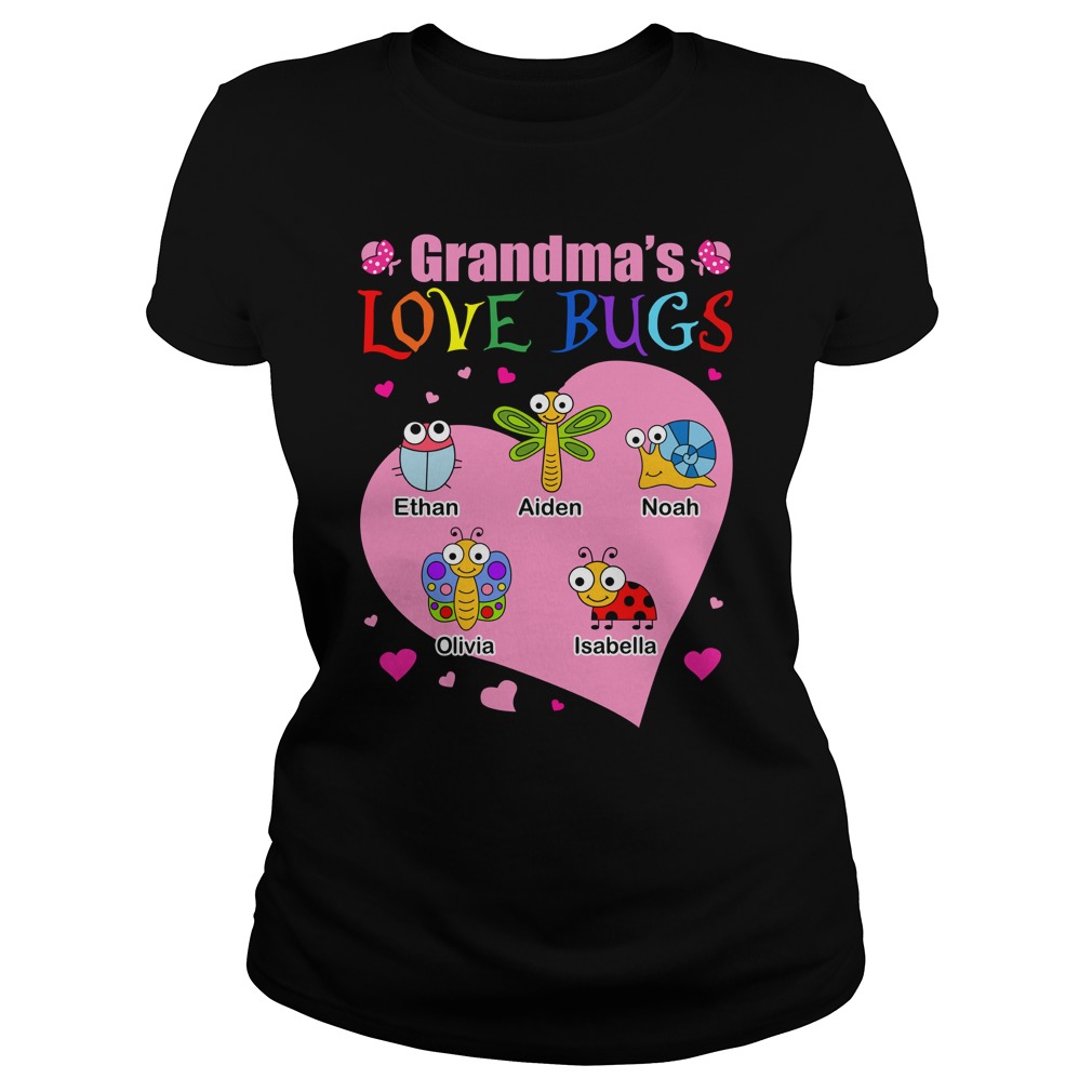 Grandma's love bugs shirt, youth tee, lady tee