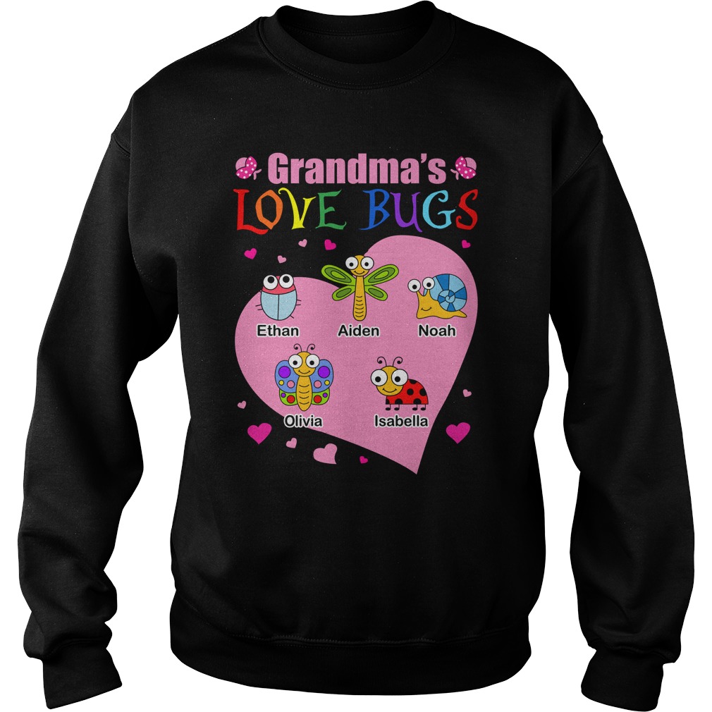 Grandma's love bugs shirt, youth tee, lady tee
