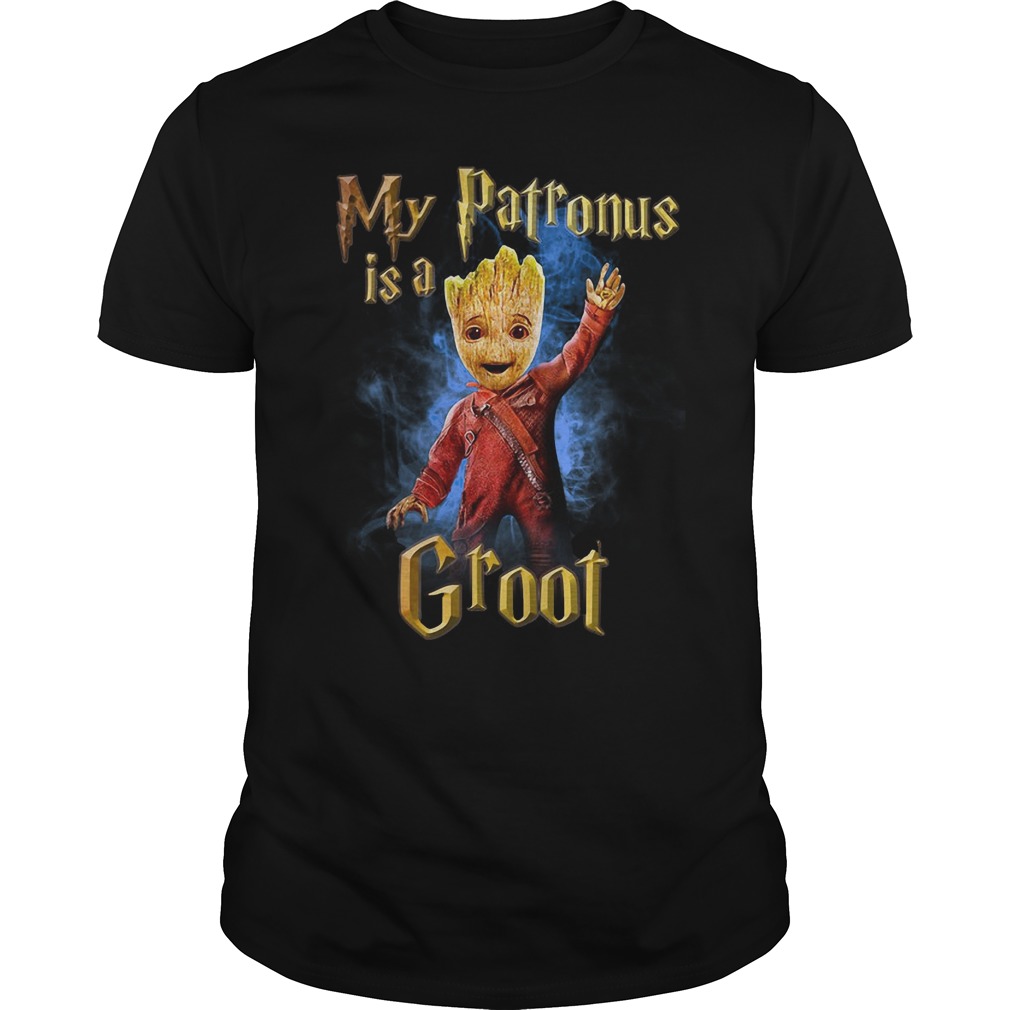 My Patronus is a Groot shirt, guy v-neck, lady tee