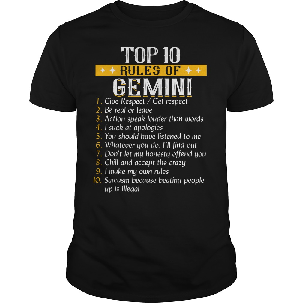 Top 10 rules of Gemini shirt, sweat shirt, hoodie