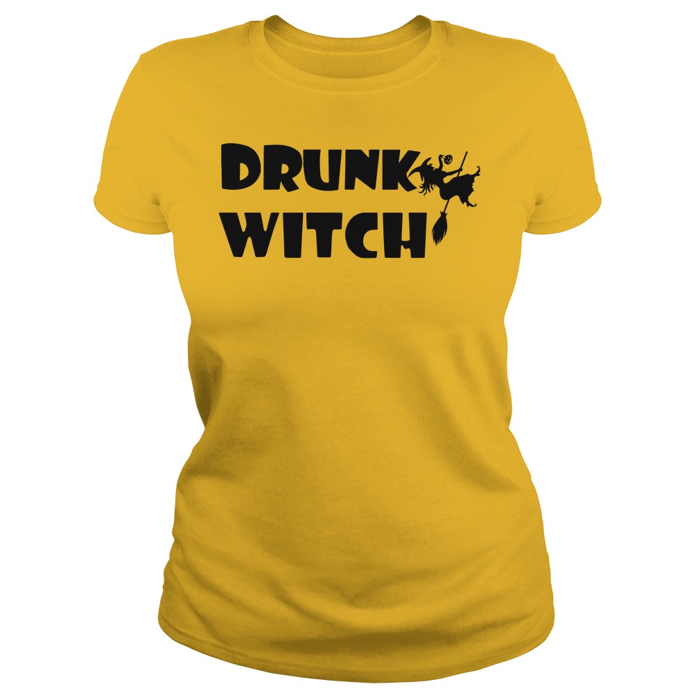 Drunk witch shirt, lady tee, halloween shirt