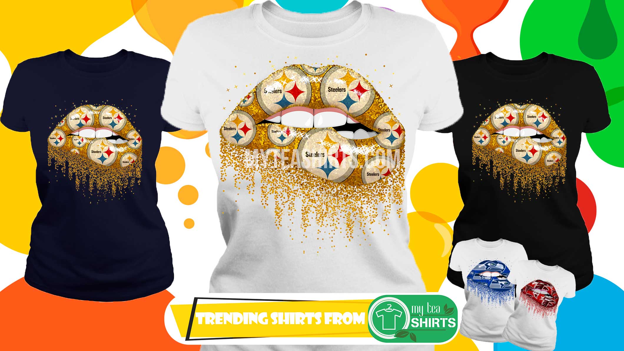 Pittsburgh Steelers love glitter lips shirt