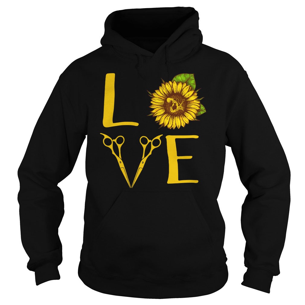 Hair stylist love sunflower shirt hoodie