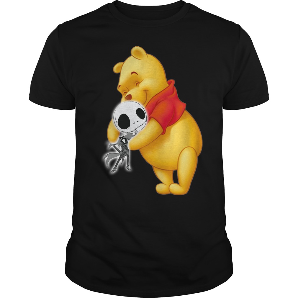 Winnie The Pooh hugging Jack Skellington shirt guy tee