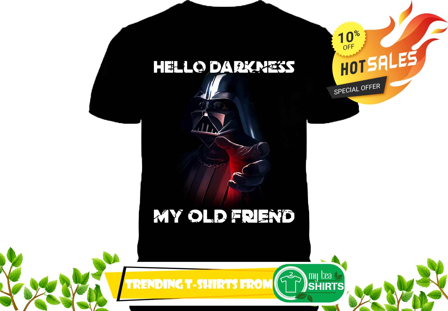 Darth Vader star wars Hello darkness my old friend shirt