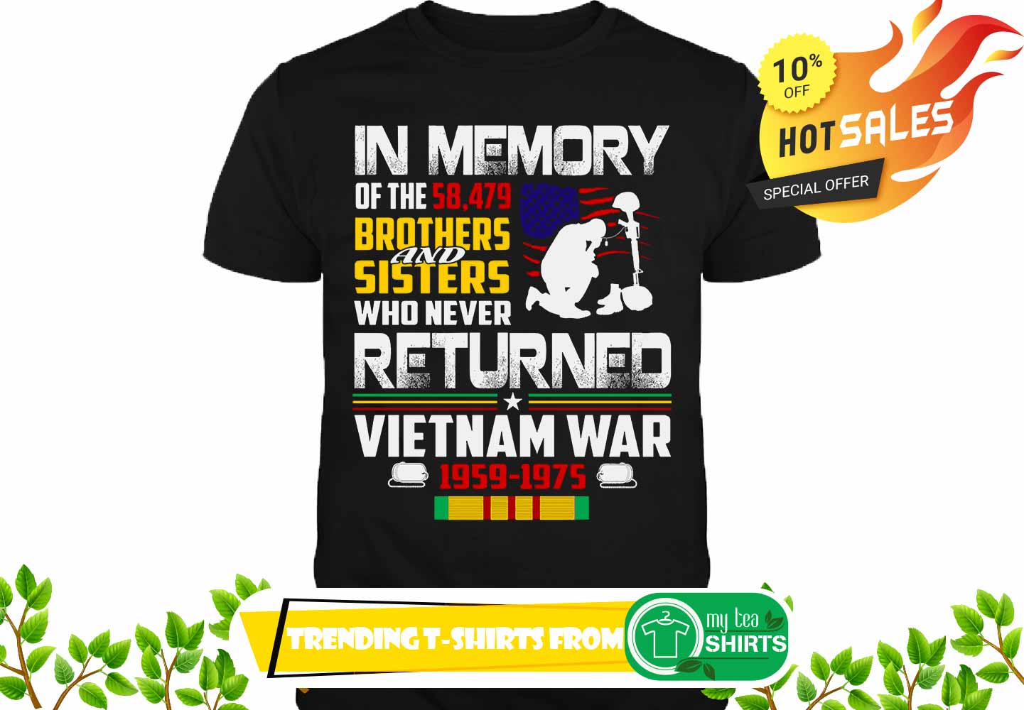 In memory of 58, 479 brothers & sisters who never returned shirt