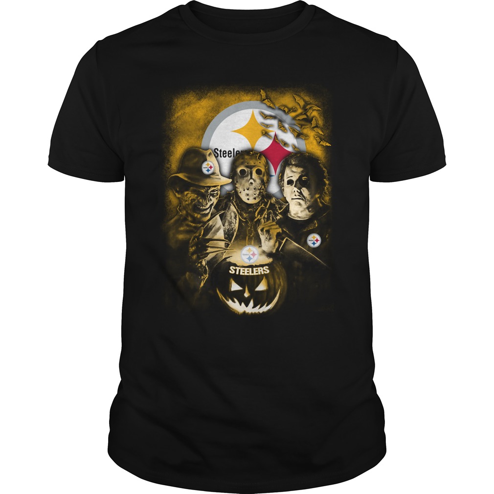 Jason, Michael Myers, Freddy Krueger Pittsburgh Steelers shirt guy tee