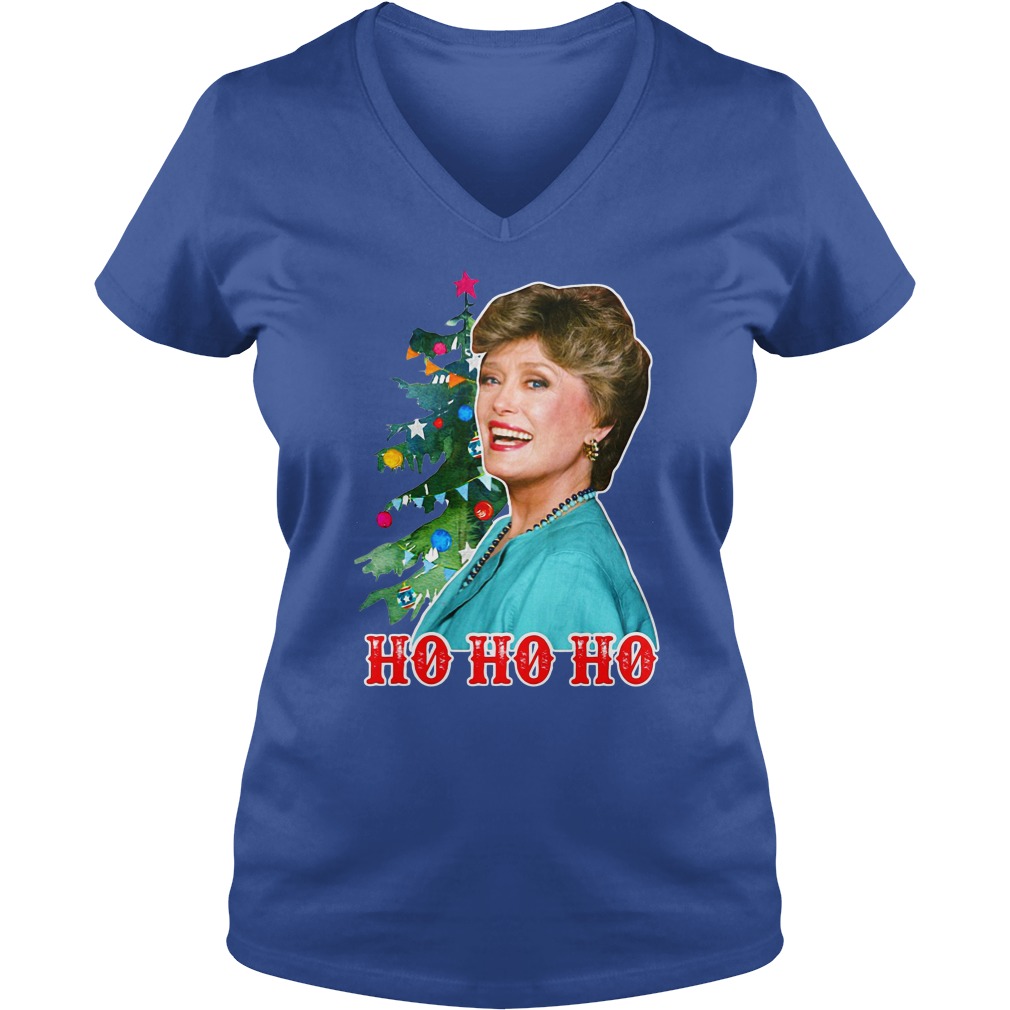 Rue McClanahan Ho Ho Ho Christmas shirt lady v-neck