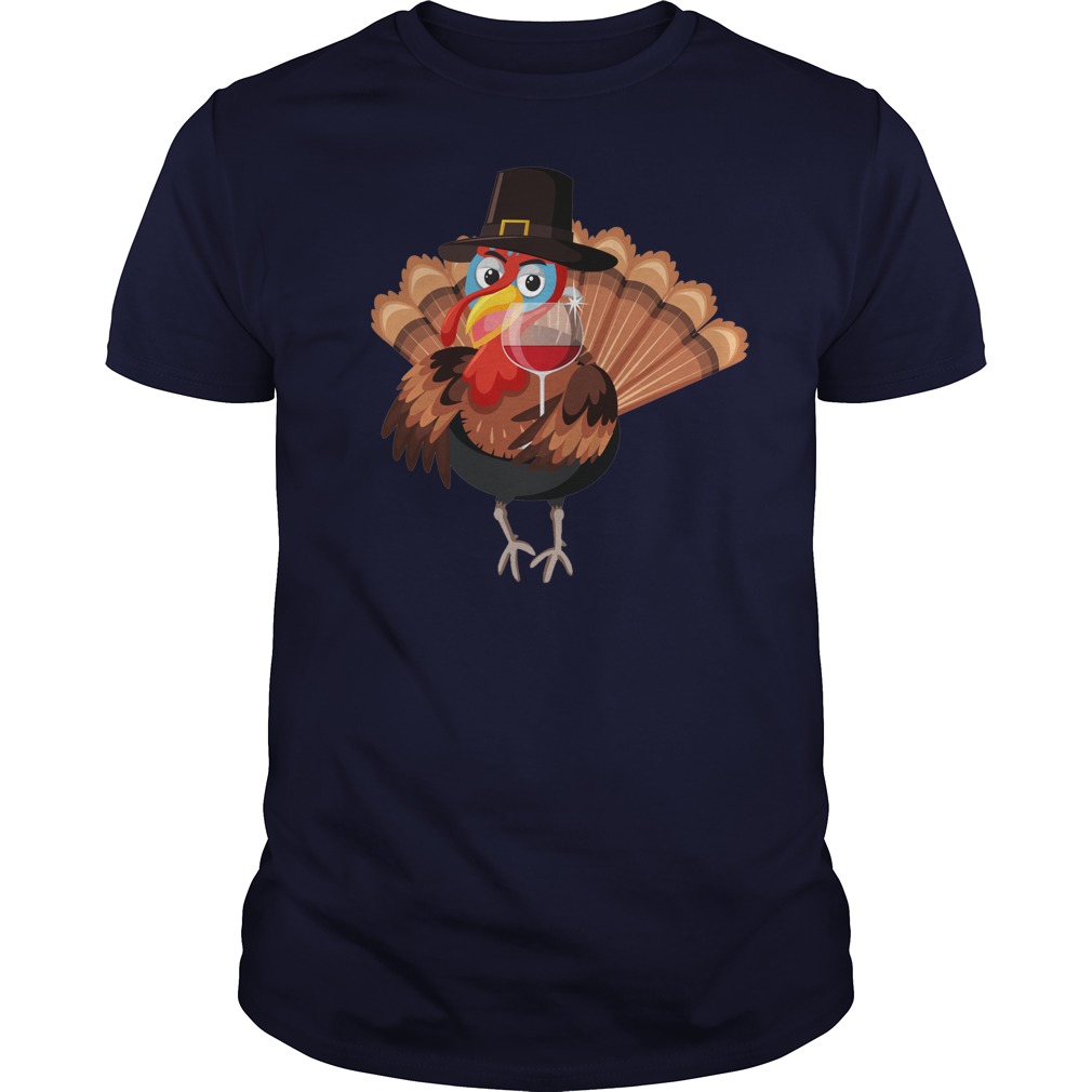 Thanksgiving Holiday Turkey Time And Wine Custom shirt guy tee