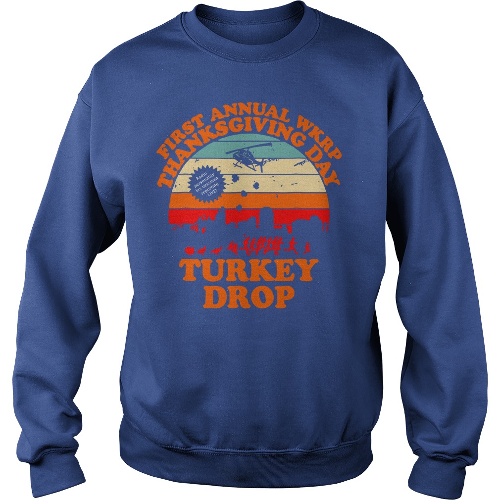 Vintage First Annual WKRP Thanksgiving Day Turkey drop shirt sweat shirt