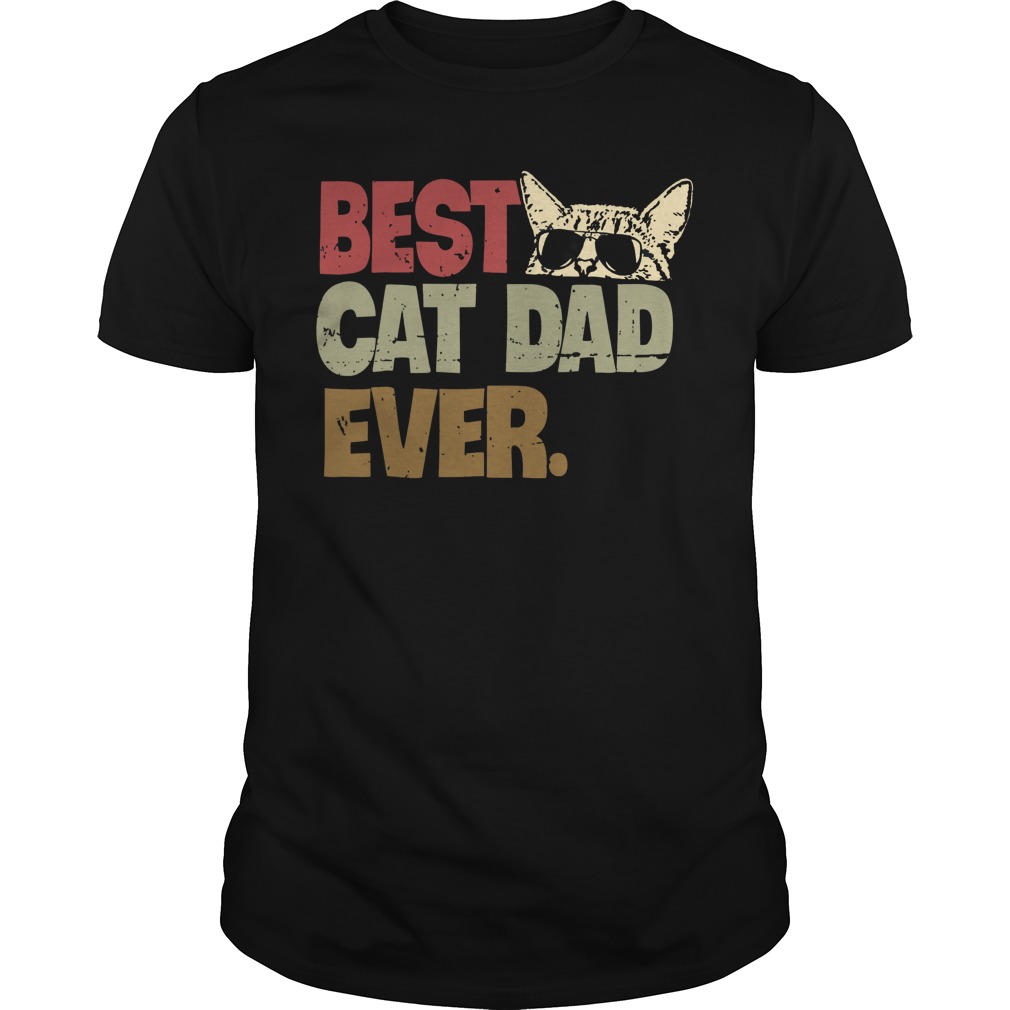 Best Cat Dad Ever shirt guy tee