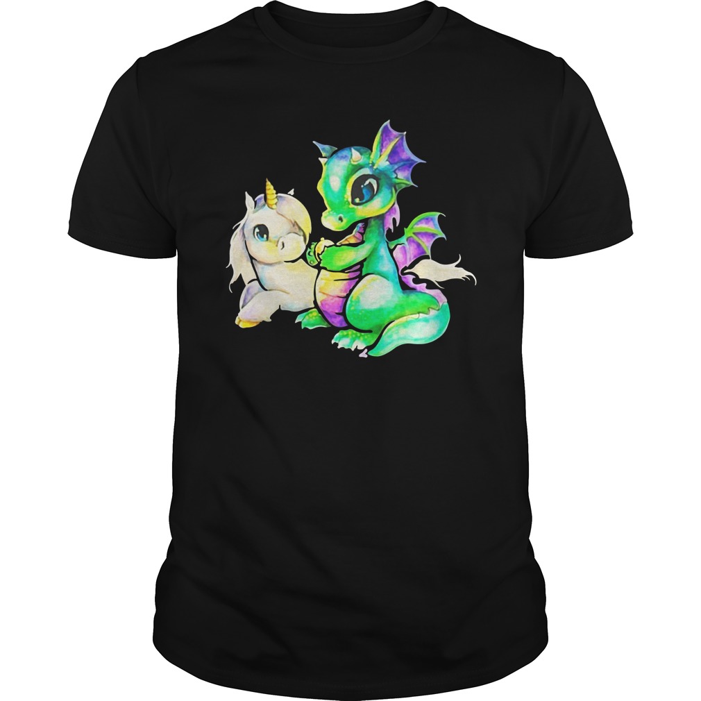Dragon and Unicorn shirt Unisex Tee