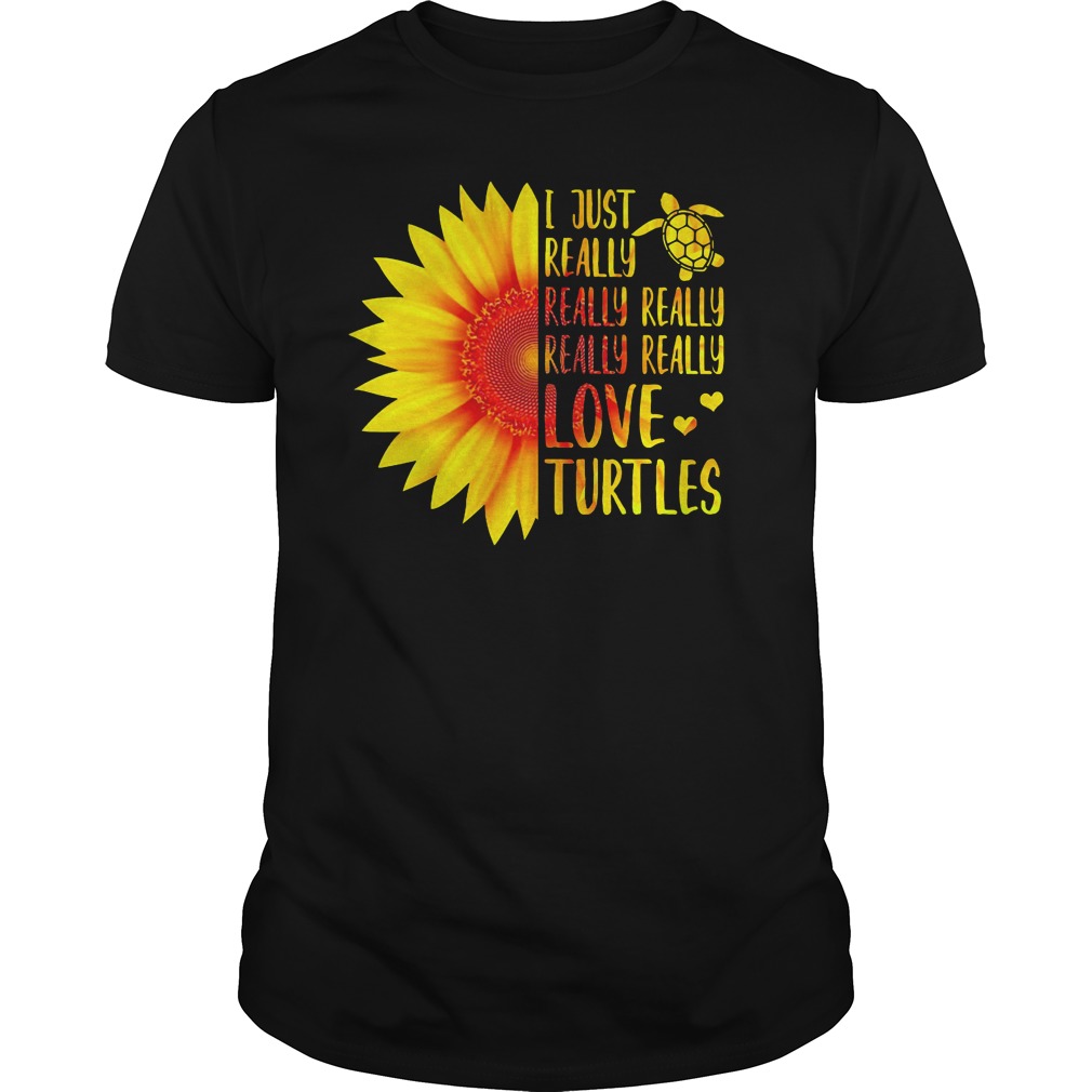 I just really really really love Turtles Sunflower shirt unisex tee