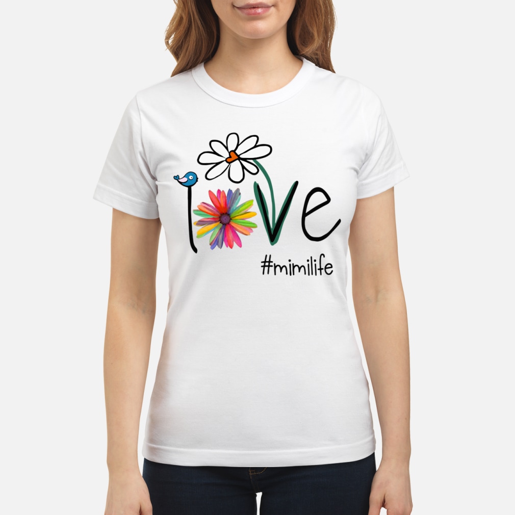 Mimilife Bird Flower Love shirt classic women's t-shirt