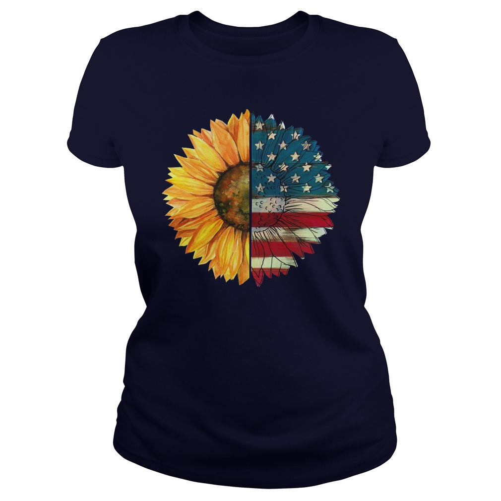 Sunflower flag America shirt-Sunflower shirt lady tee