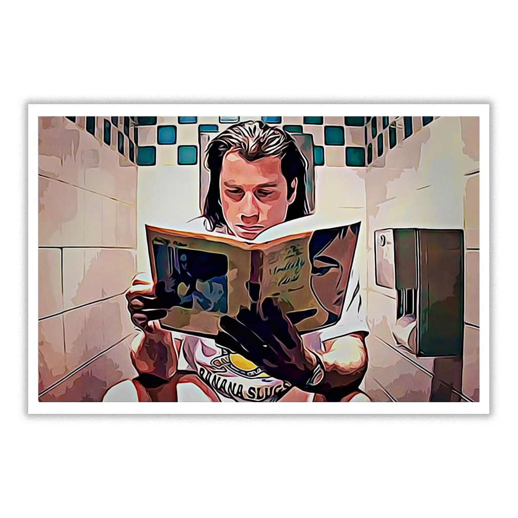 Pulp Fiction Movie POSTERS 24X36 WALL ART Vincent Vega Print Funny Bathroom 