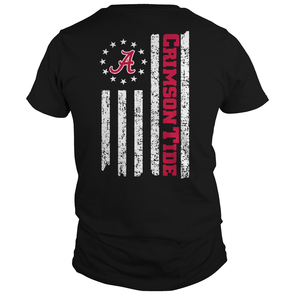 Alabama Crimson Tide American Flag shirt unisex tee