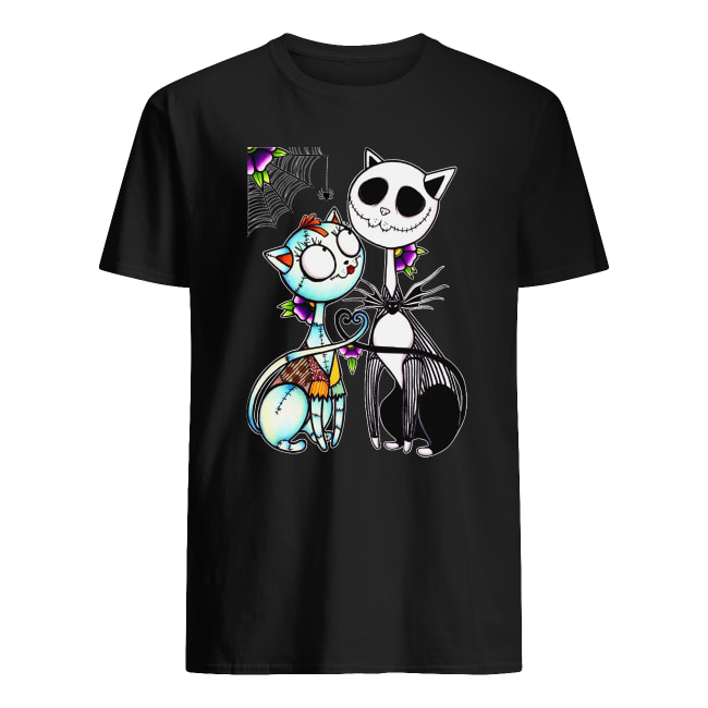 Cat Jack Skellington and Sally shirt classic men's t-shirt