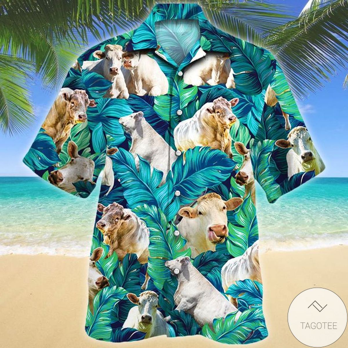 US Shop Charolais Cattle Lovers Hawaiian Shirt | Myteashirts