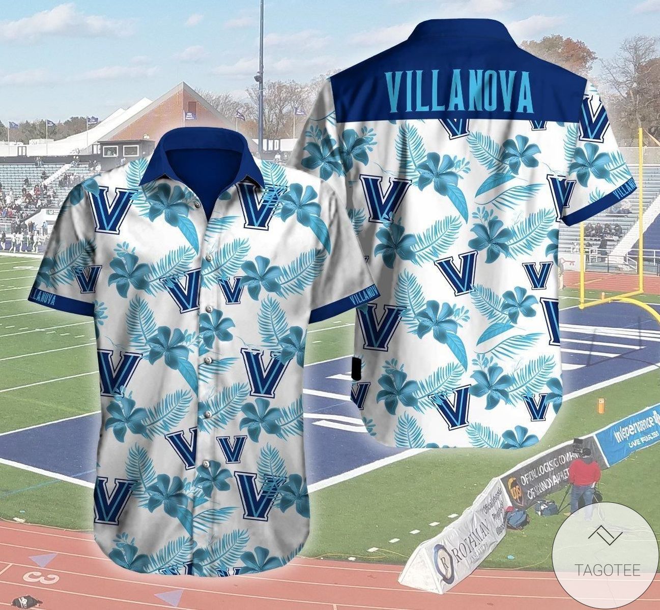 Villanova Wildcats Logo 3D Hawaiian Shirt