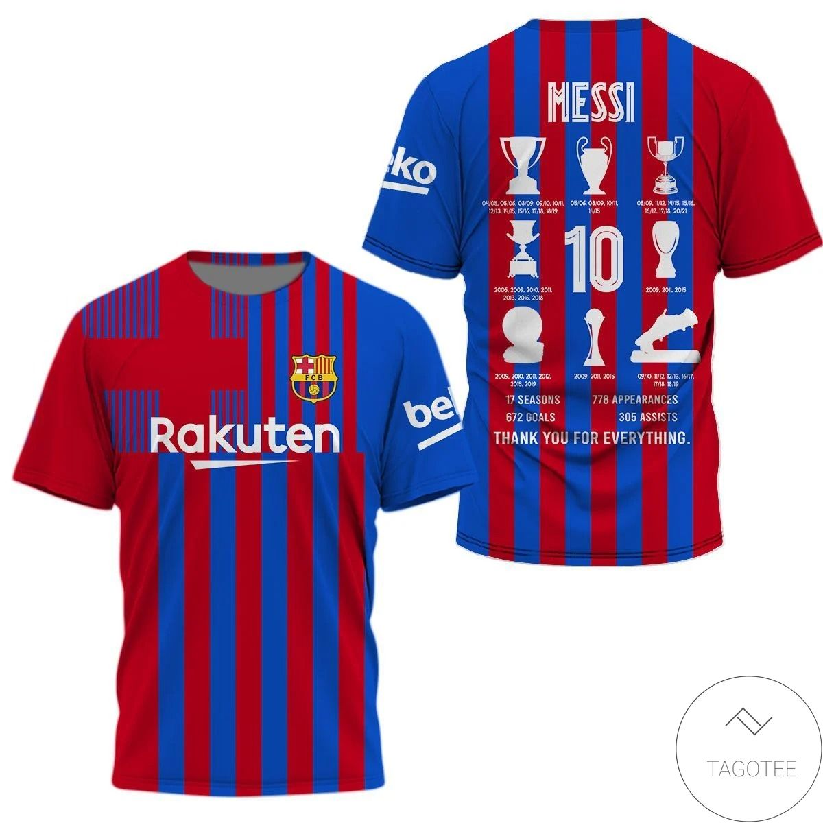 Rakuten Messi 10 Thank You For Everything T-Shirt