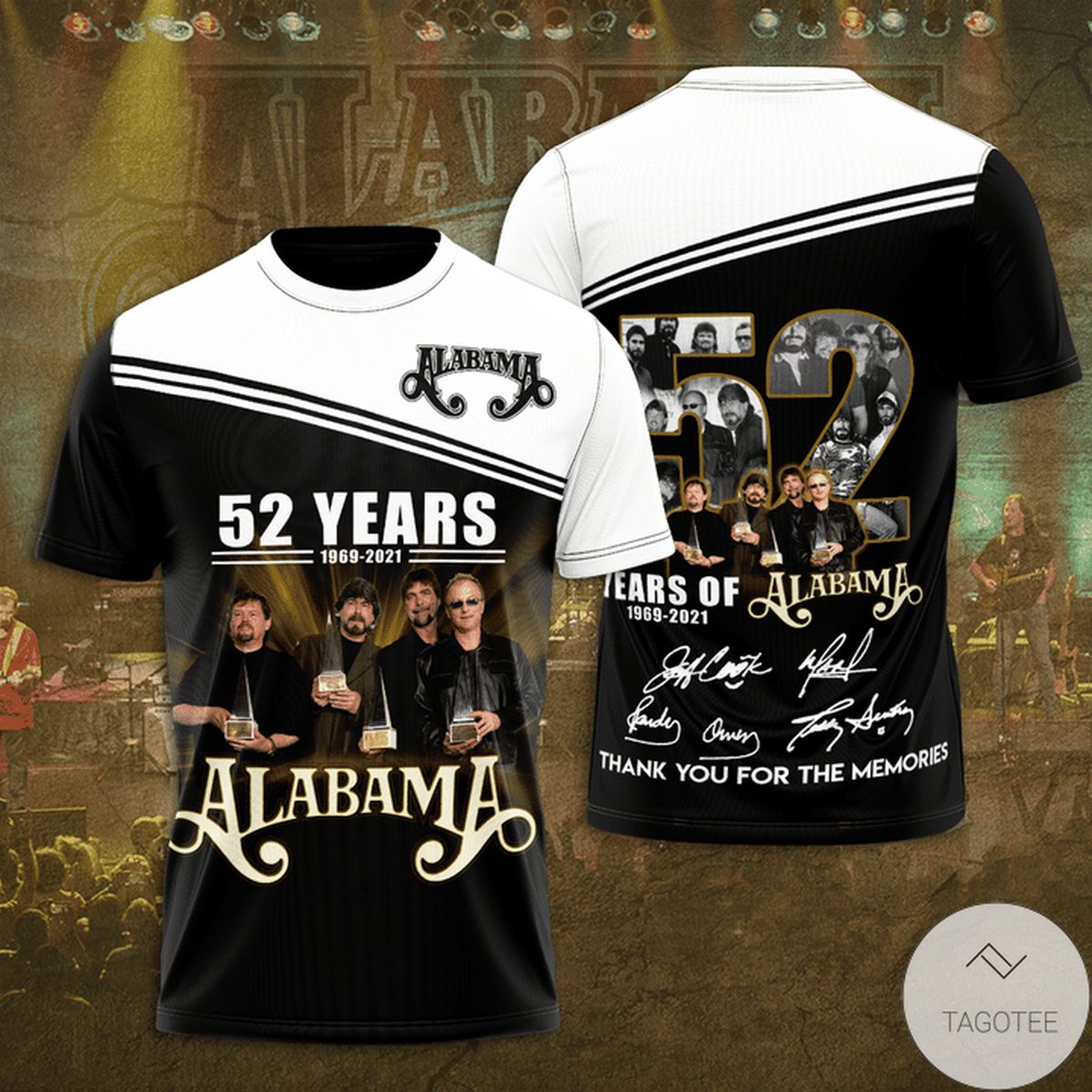 Alabama 52 Years Anniversary Thank You For The Memories 3d Shirt