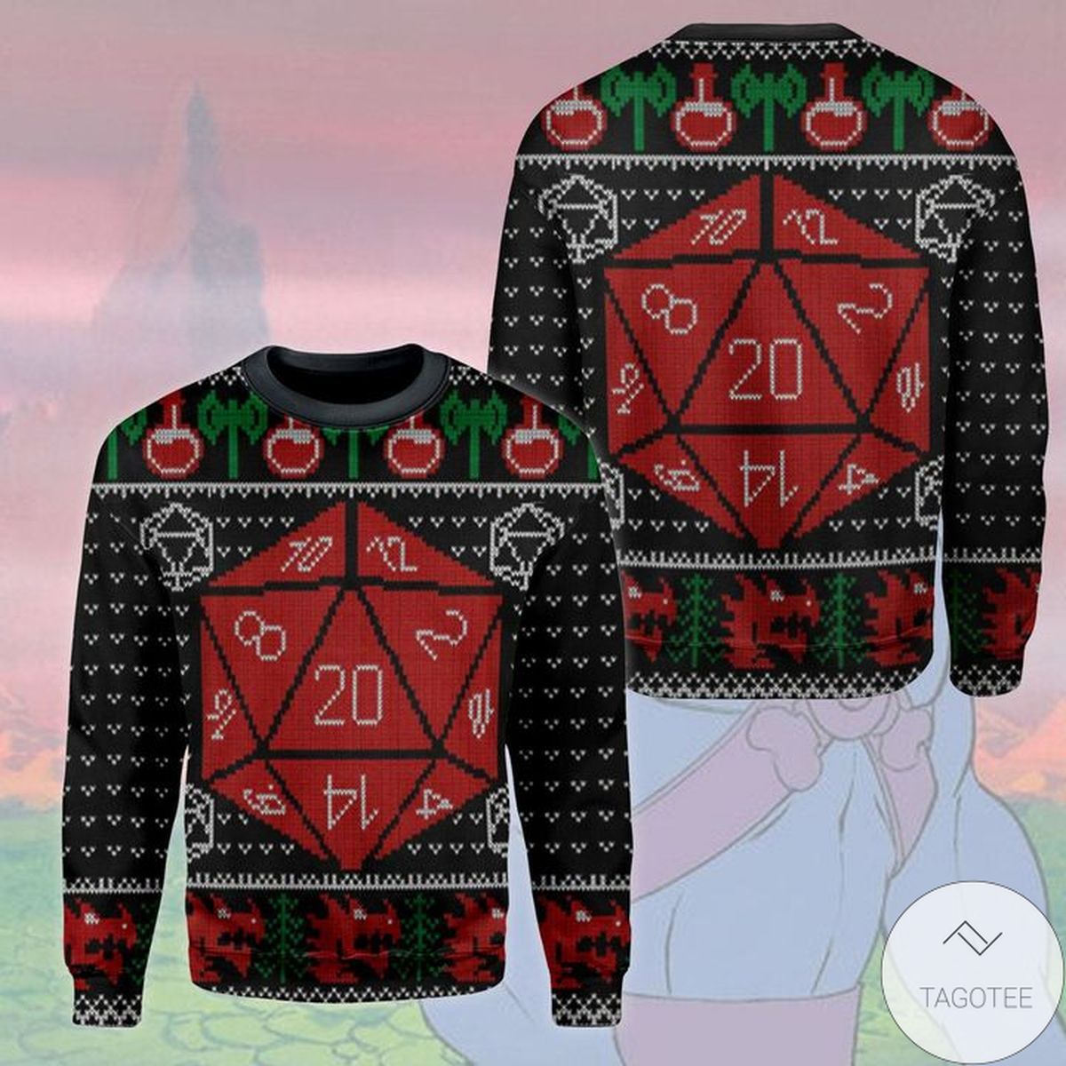 Dungeons And Dragons Ugly Christmas Sweater