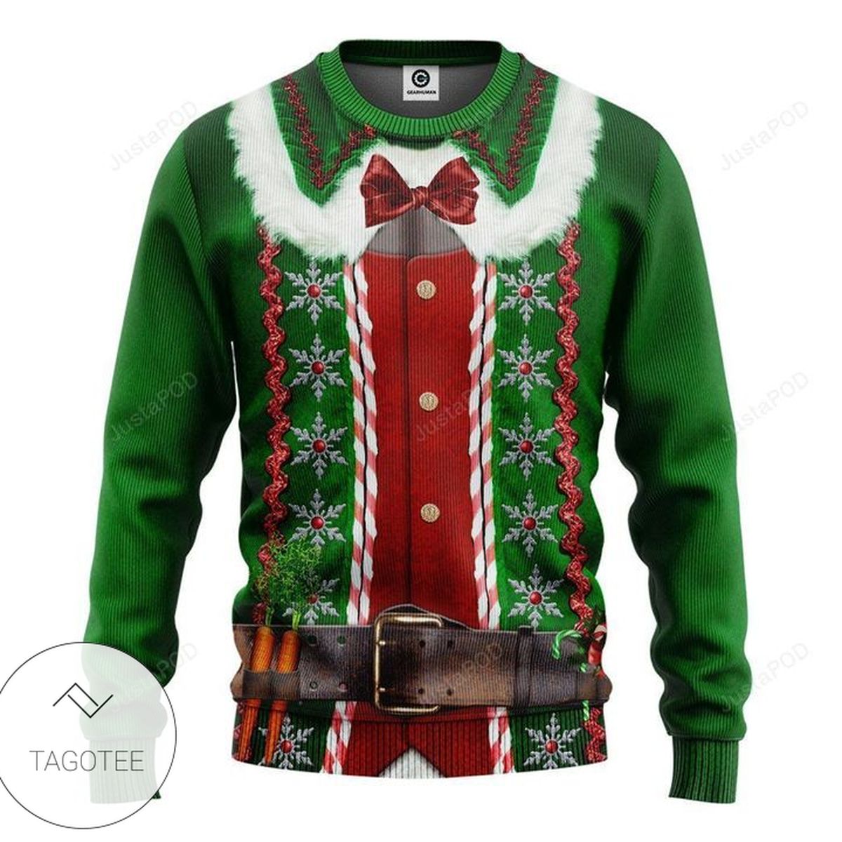 3D Christmas Elf Sweatshirt Ugly Sweater