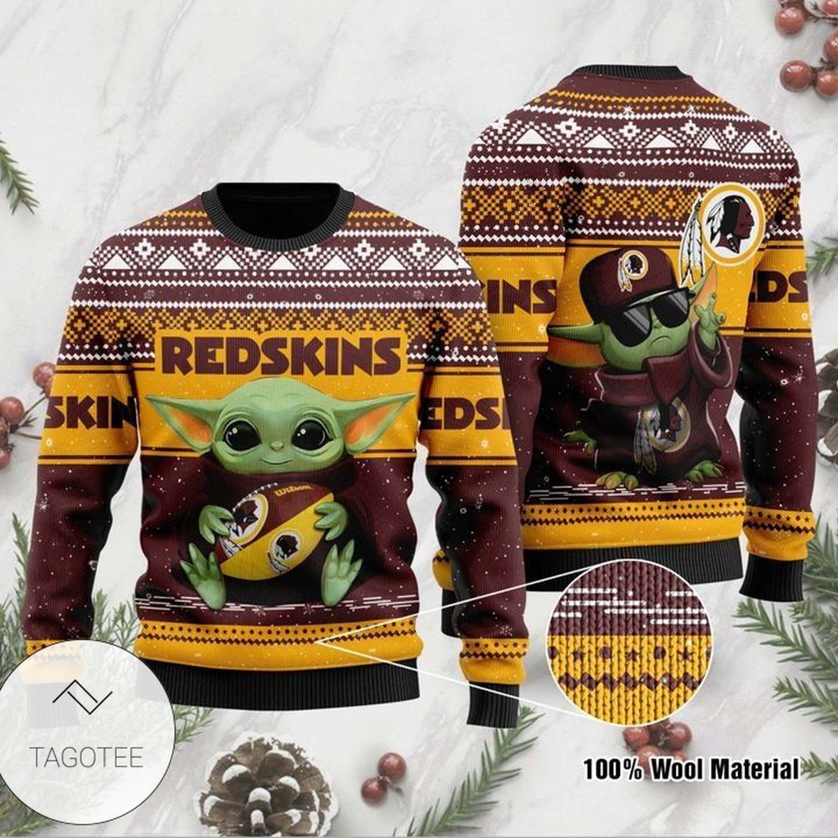 Baby Yoda Washington Redskins For Fans Ugly Christmas Sweater