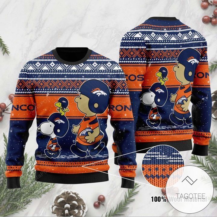 Denver Broncos Baby Yoda For Fans Ugly Christmas Sweater
