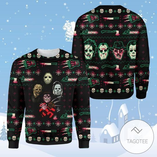 Horror Killer Character For Unisex Ugly Christmas Sweater