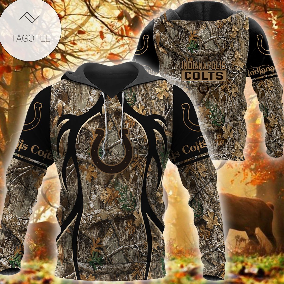 Indianapolis Colts NFL Hunting Camouflage Hoodie