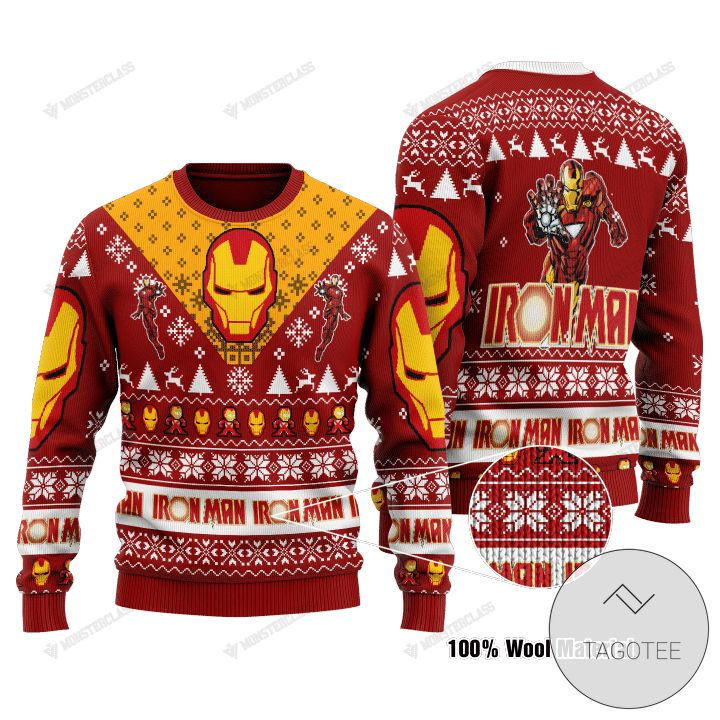 Iron Man Marvel Comics Red Ugly Christmas Sweater