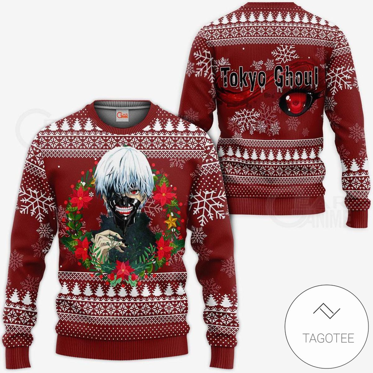 Ken Kaneki Cool Knitted Ugly Christmas Sweater Tokyo Ghoul