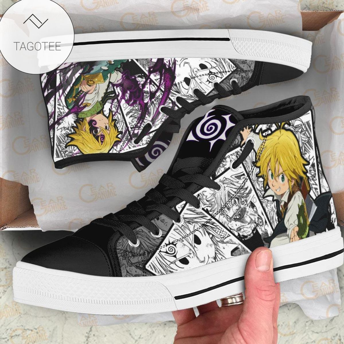 Meliodas Manga Anime Lovers Seven Deadly Sins Sneakers High Top Shoes