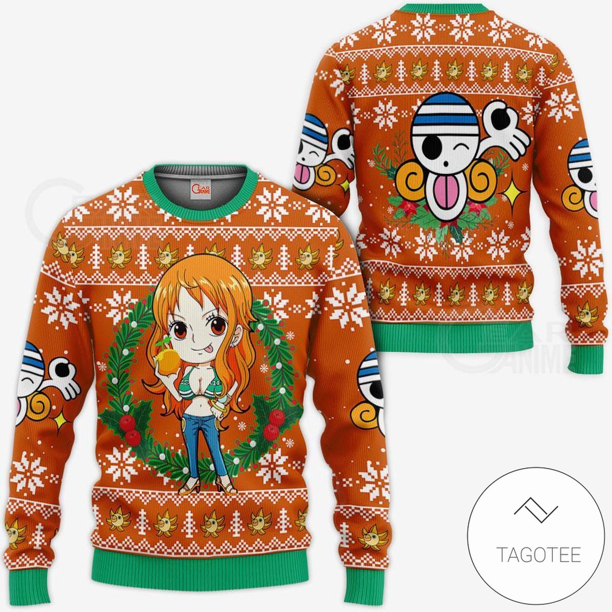 Nami Knitted Ugly Christmas Sweater One Piece Anime Xmas
