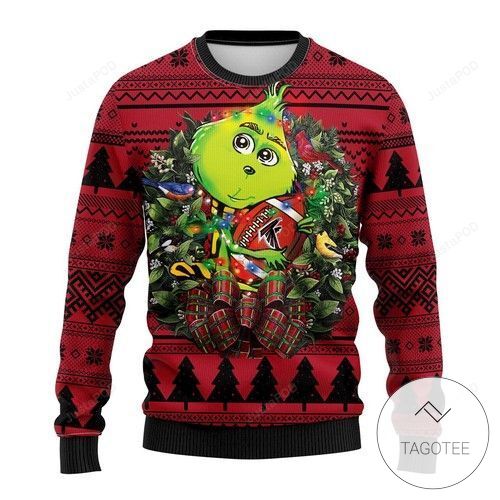 Nfl Atlanta Falcons Grinch Hug Ugly Christmas Sweater