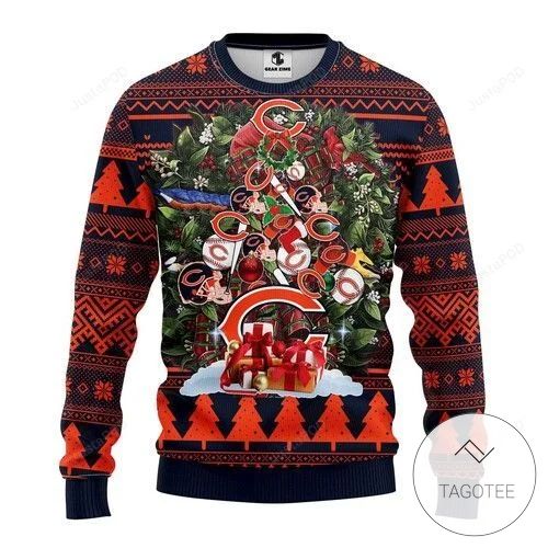 Nfl Chicago Bears Tree Christmas Ugly Christmas Sweater