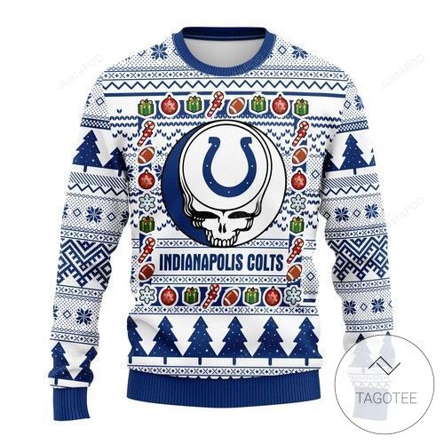 Nfl Indianapolis Colts Grateful Dead Ugly Christmas Sweater