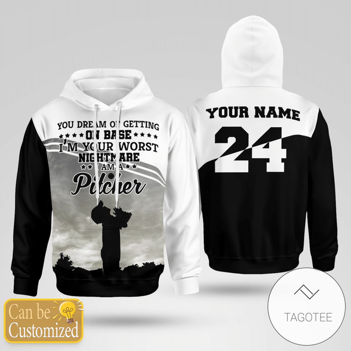 Personalized I'm Your Worst Nightmare I Am A Pitcher Hoodie