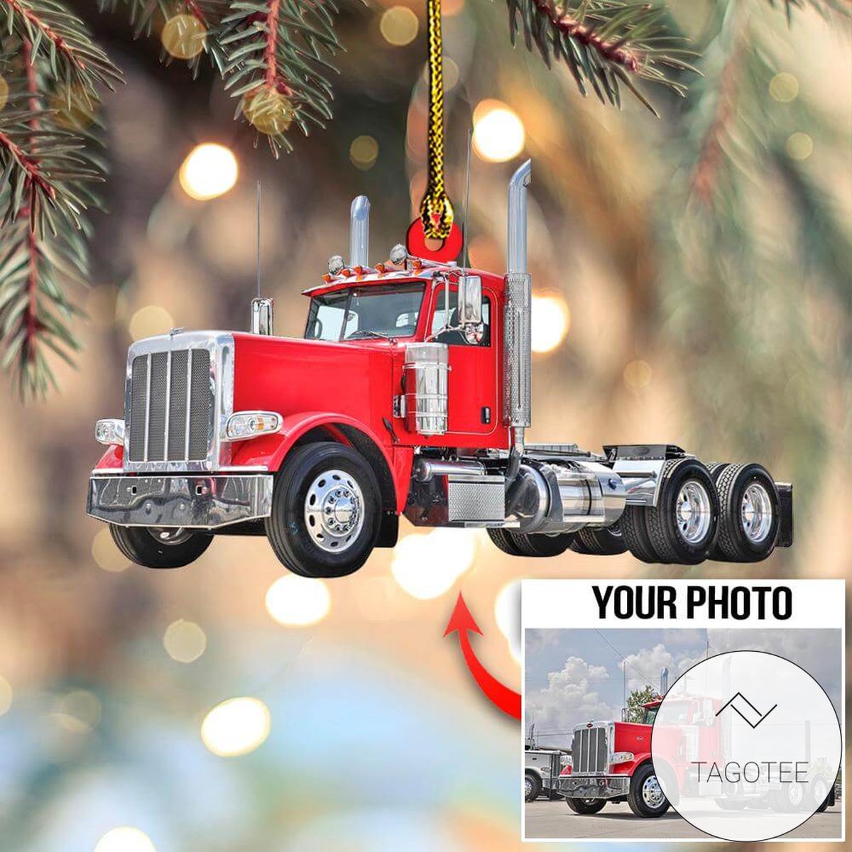 Personalized Photo Truck Ornament