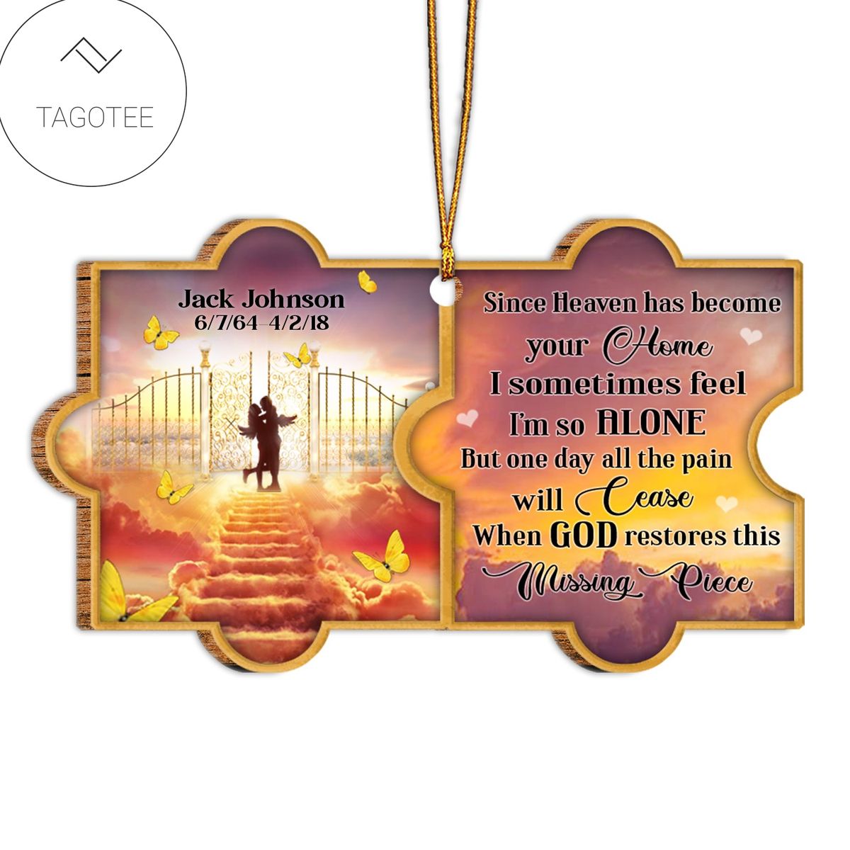 Personalized When God Restore This Missing Piece Memorial Ornament