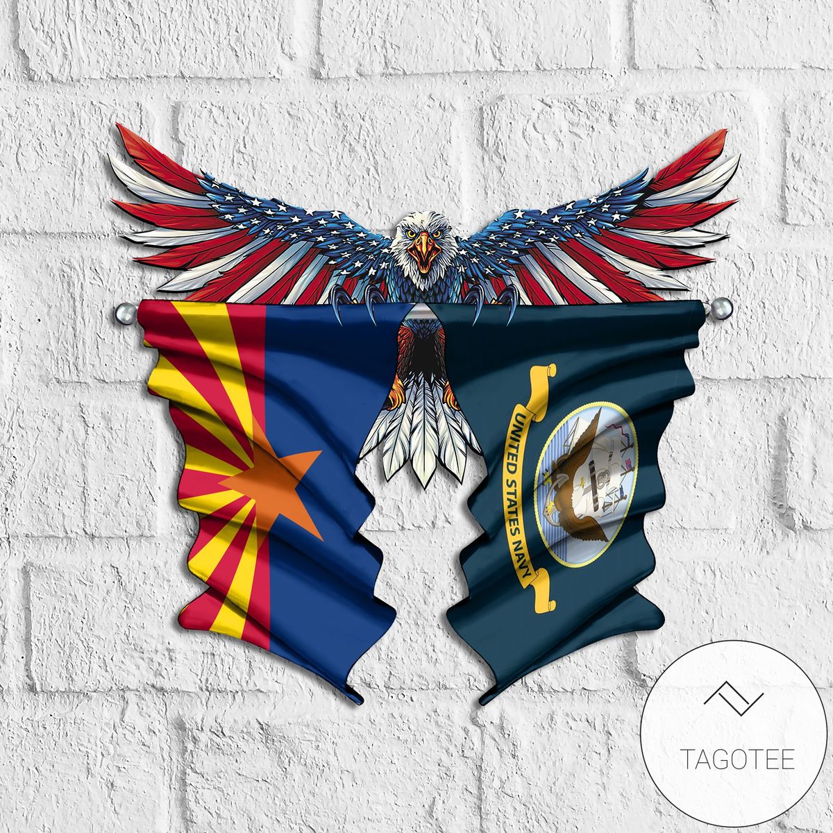 United States Navy And Arizona Metal Signs