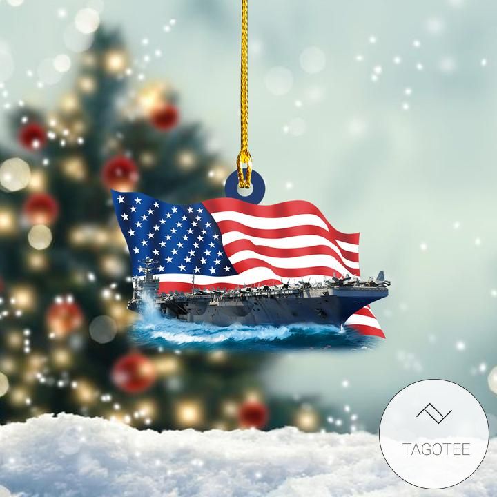 Us Aircraft Carrier Shaped Ornament