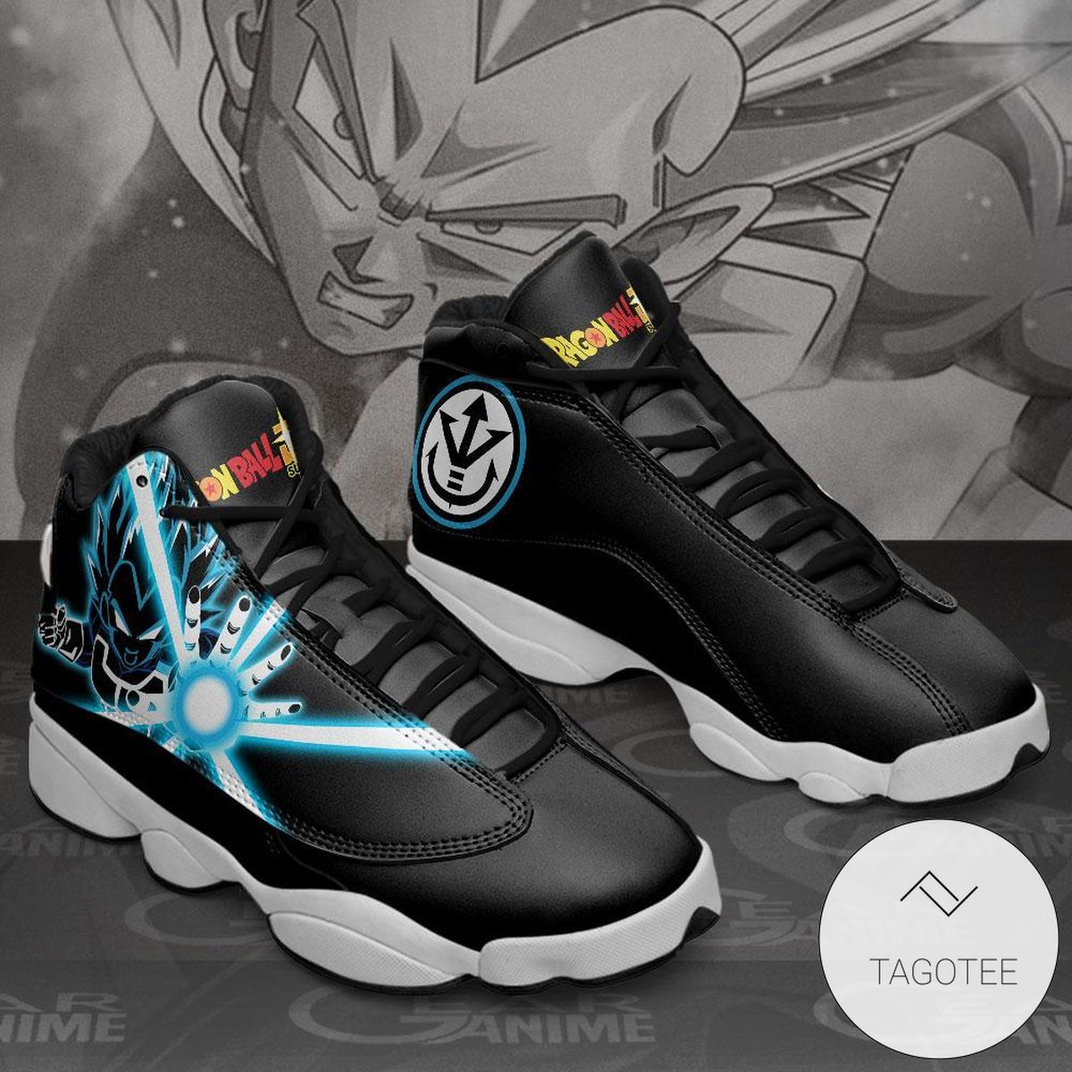 Vegeta Blue Sneakers Custom Anime Dragon Ball Air Jordan 13 Shoes