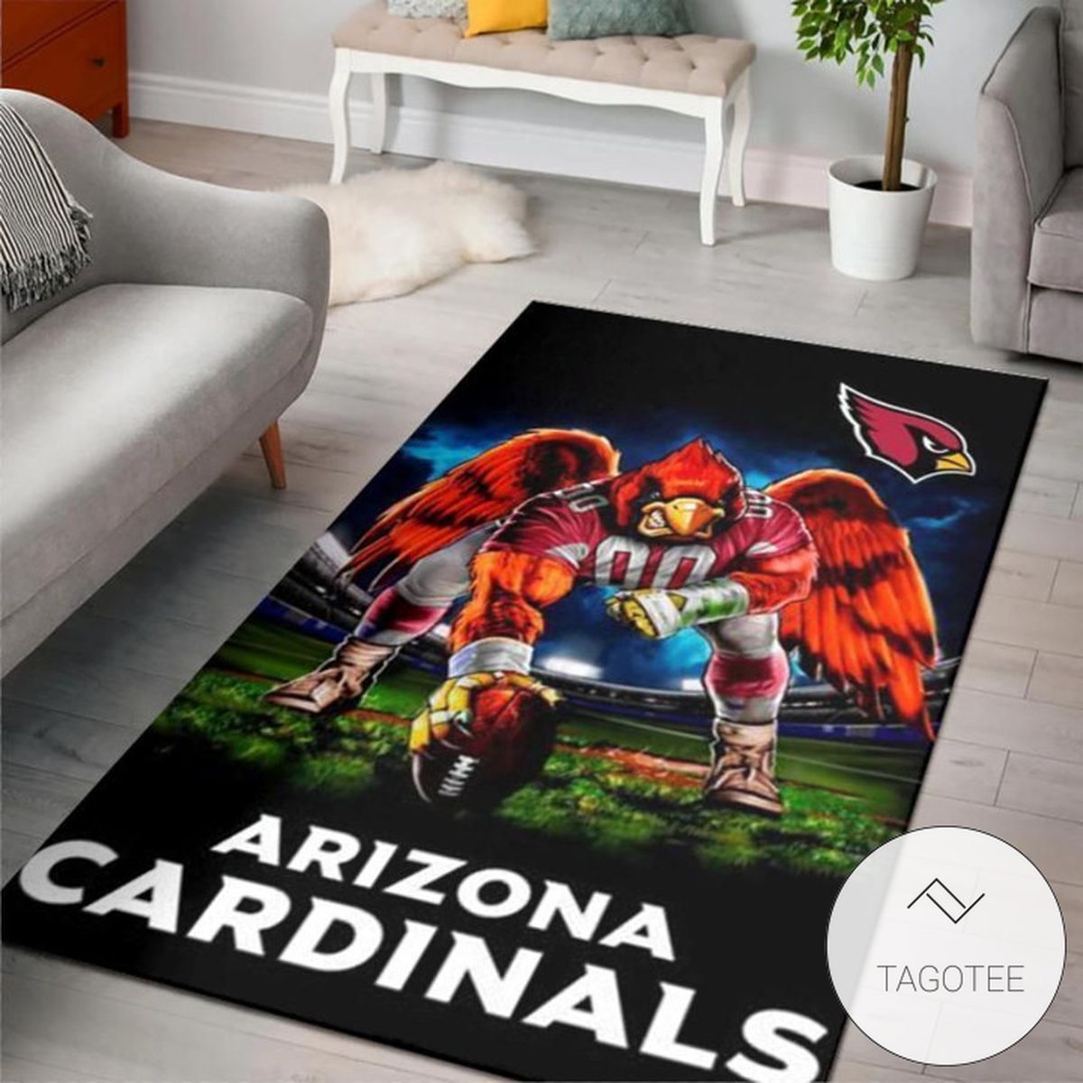 Arizona Cardinals Ferocious Football Nfl Area Rug Rugs For Living Room Rug Home Decor