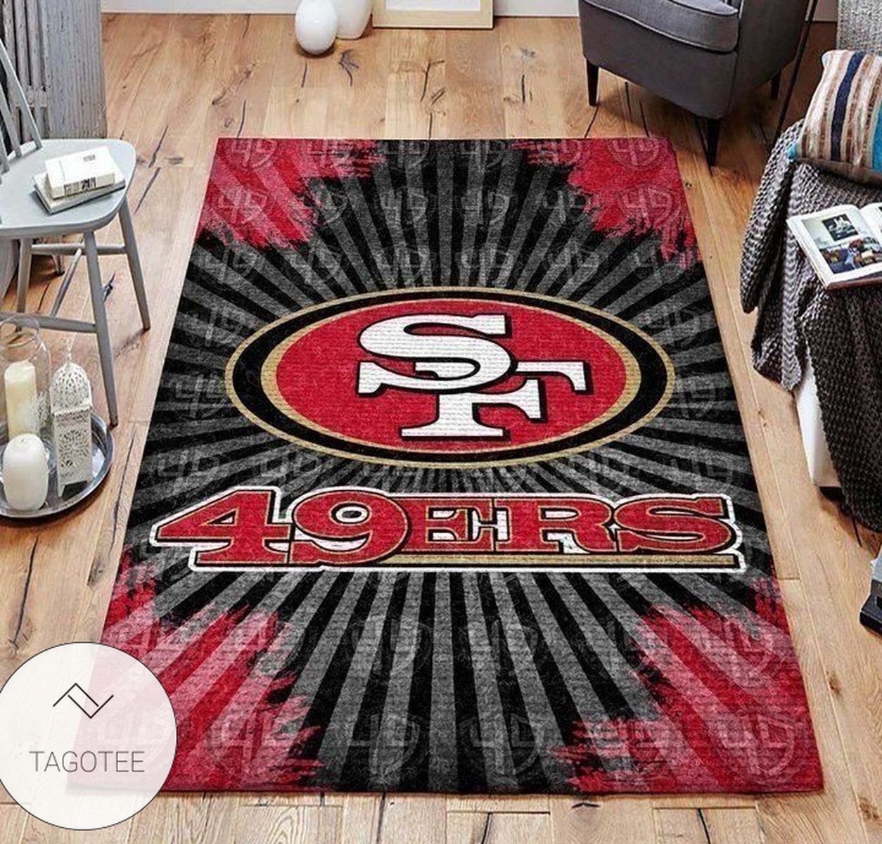 San Francisco 49ers Area Rug NFL Football Team Logo Carpet Living Room Rugs Floor Decor 03116